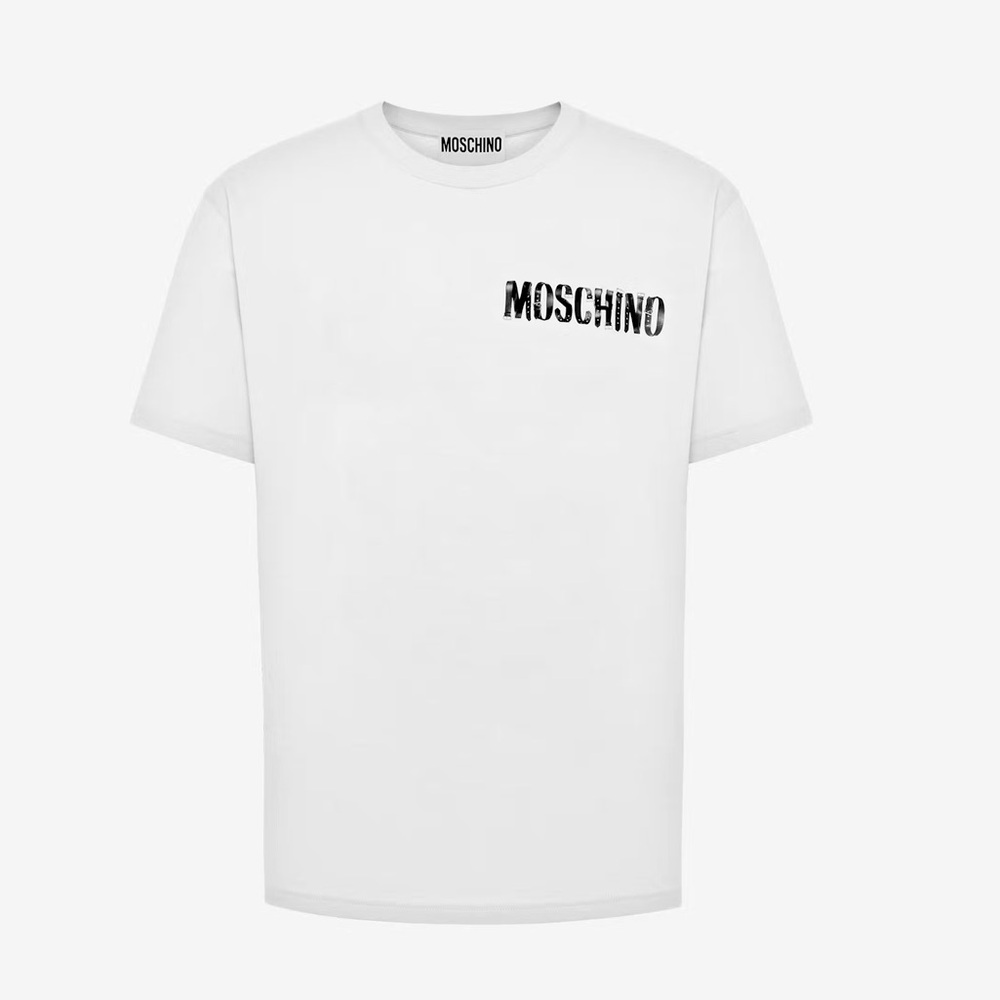 MOSCHINO Biker‎ Logo cotton stretch jersey T-shirt NWT